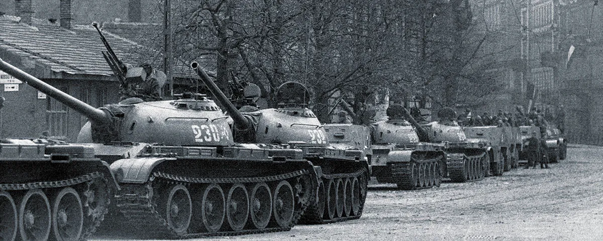 Soviet tanks in Budapest
